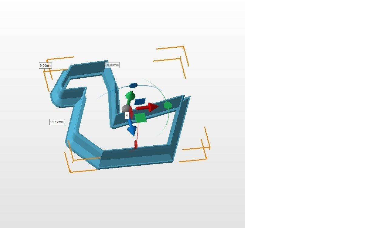 COOKIE CUTTER SWAN 3D print model_1