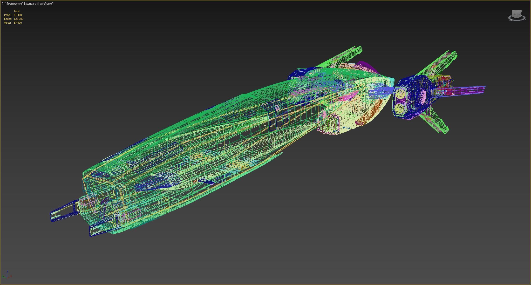 Sci Fi Space Frigate 3D model_22