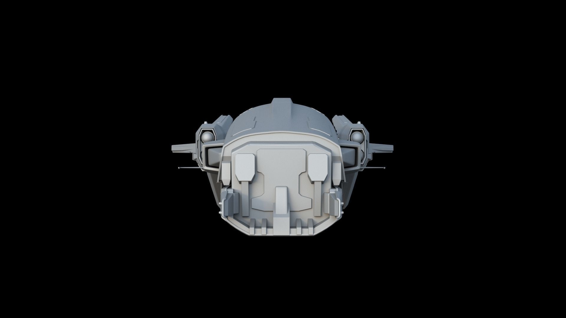 Sci Fi Space Frigate 3D model_5