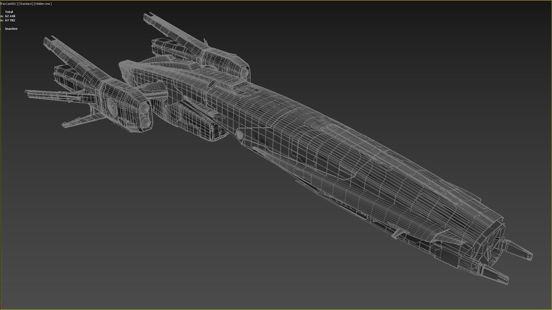 Sci Fi Space Frigate 3D model_20