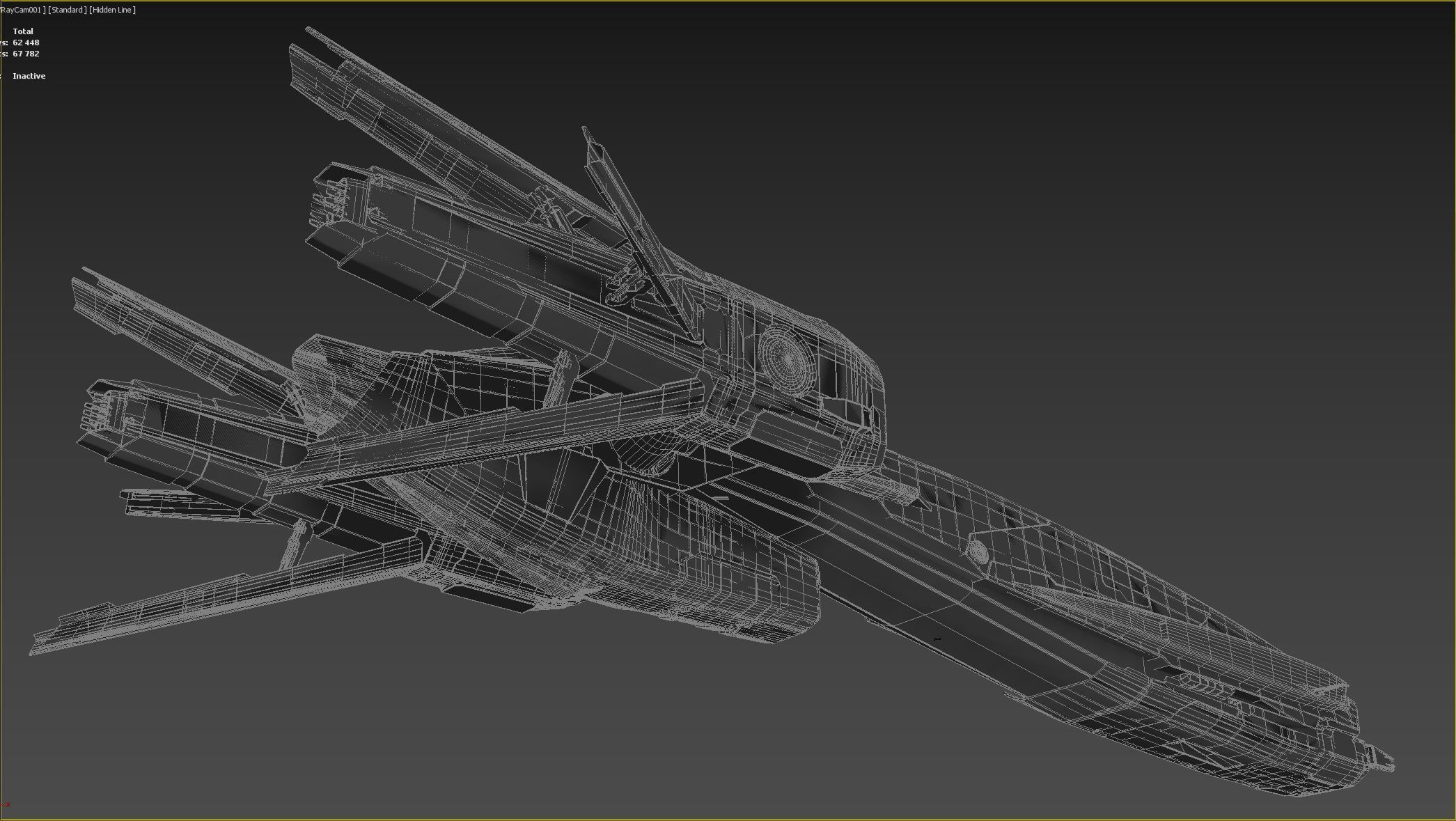 Sci Fi Space Frigate 3D model_21