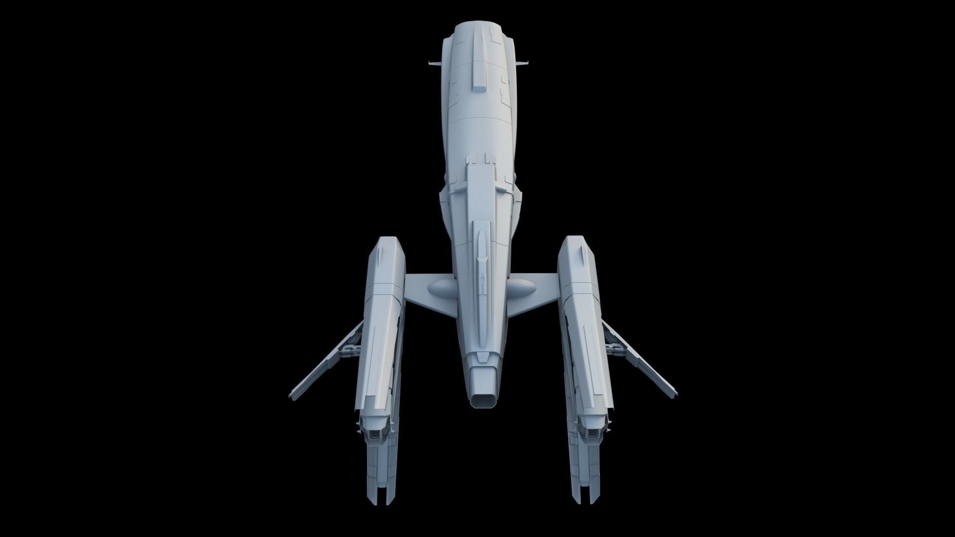 Sci Fi Space Frigate 3D model_12