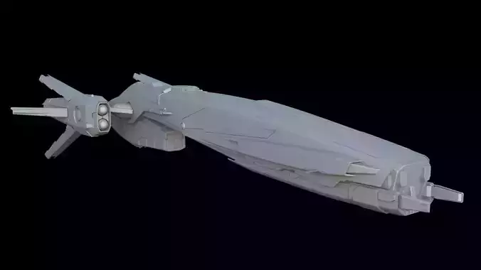 Sci Fi Space Frigate 3D model Sci Fi Space Frigate 3D model
