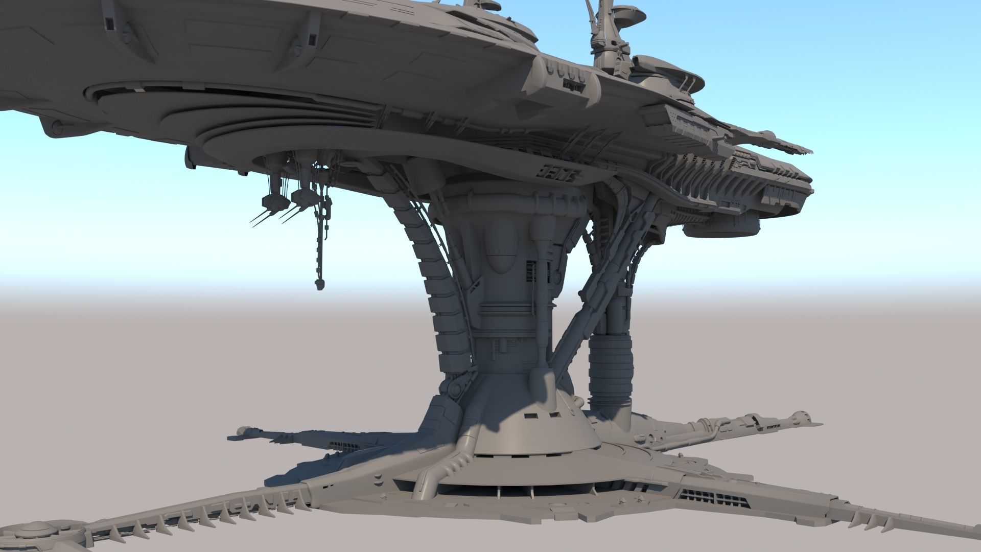 Futuristic structure 3D model_8