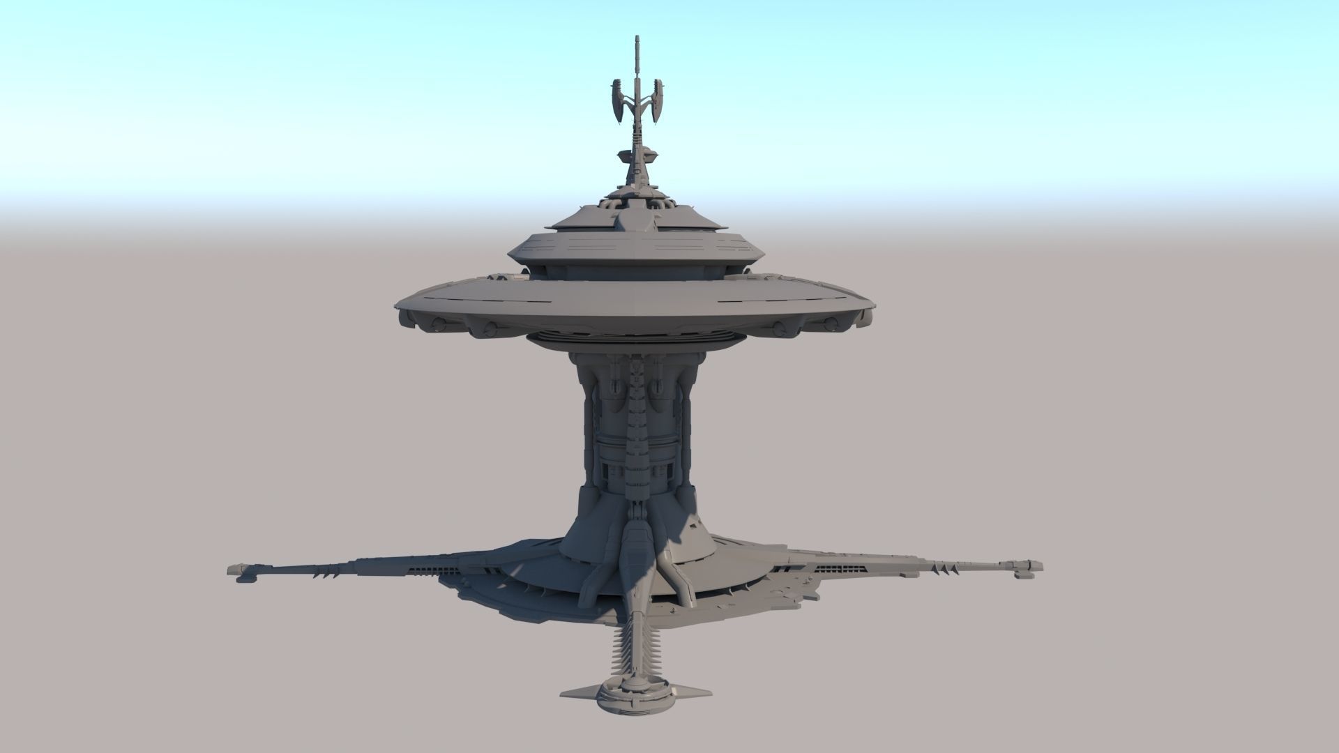 Futuristic structure 3D model_3