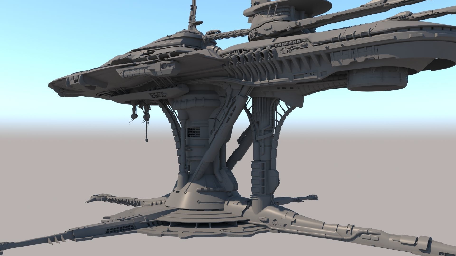 Futuristic structure 3D model_7