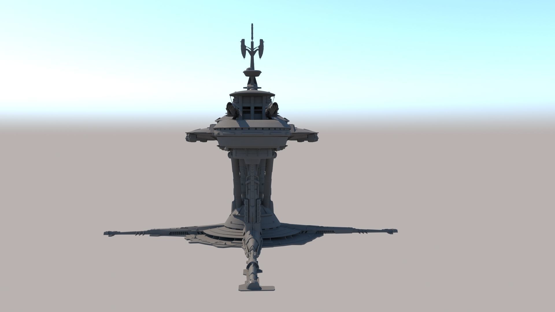 Futuristic structure 3D model_2