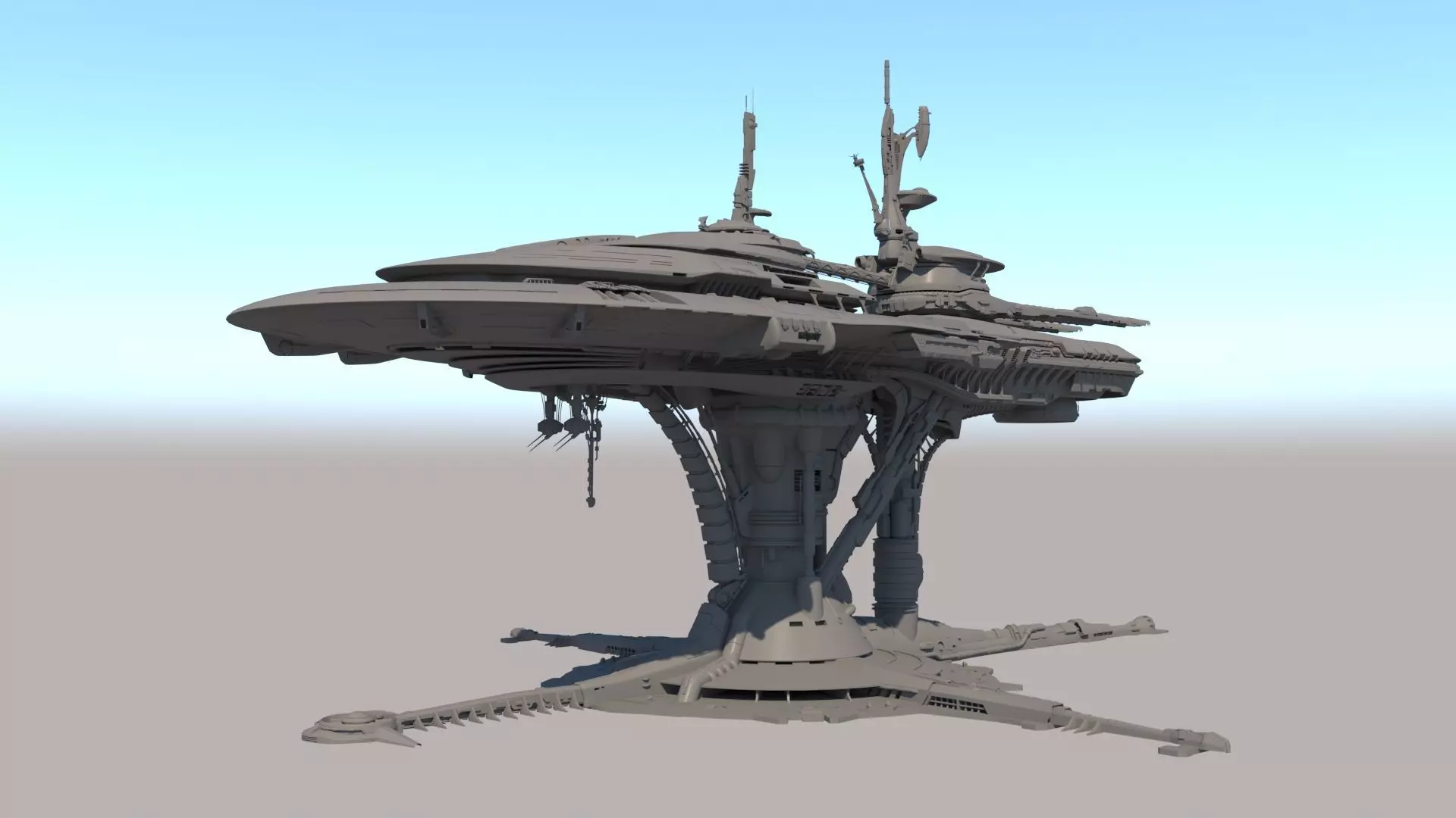 Futuristic structure 3D model_0
