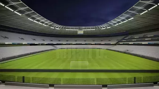 3d model football stadium Low-poly 3D model