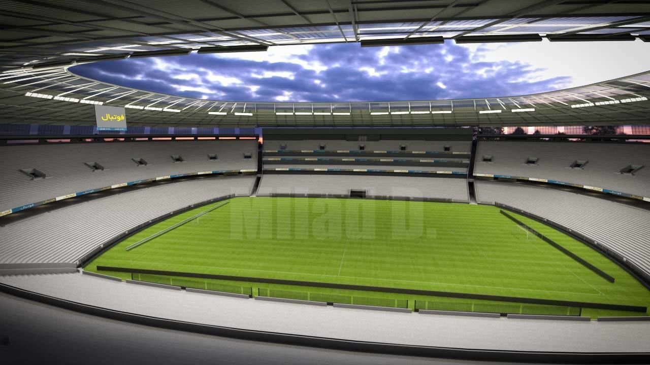 3d model football stadium Low-poly 3D model_8