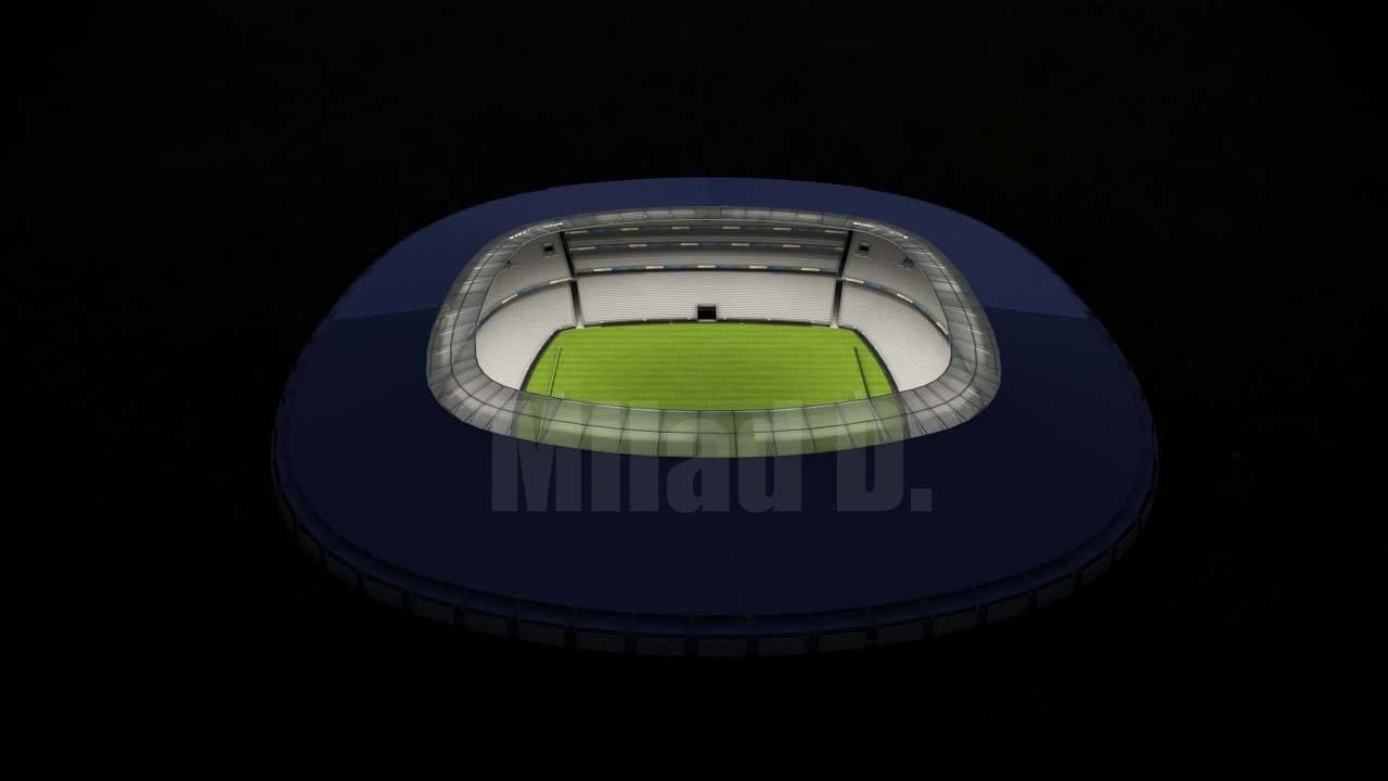 3d model football stadium Low-poly 3D model_20