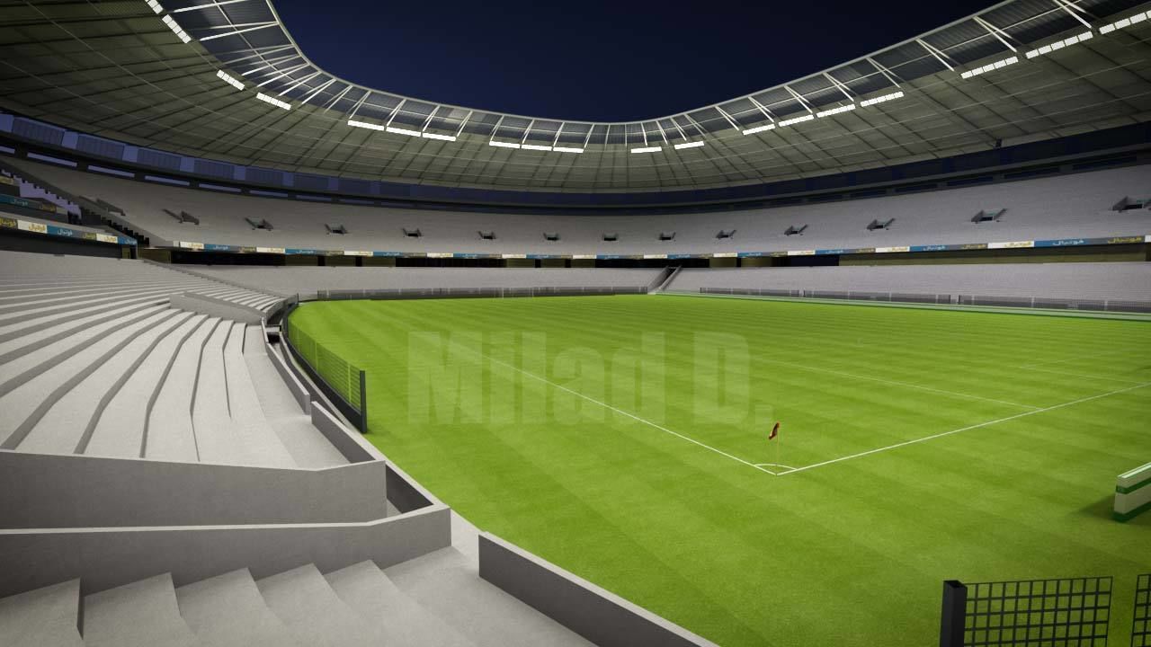 3d model football stadium Low-poly 3D model_16