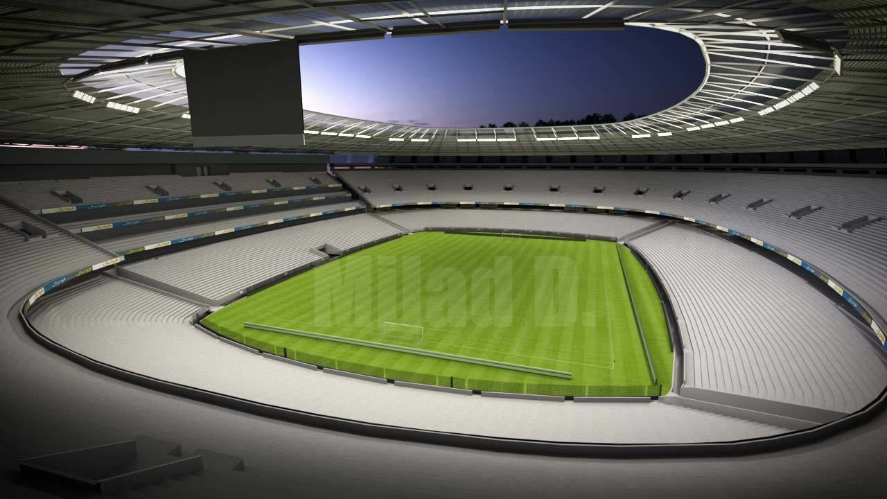 3d model football stadium Low-poly 3D model_14