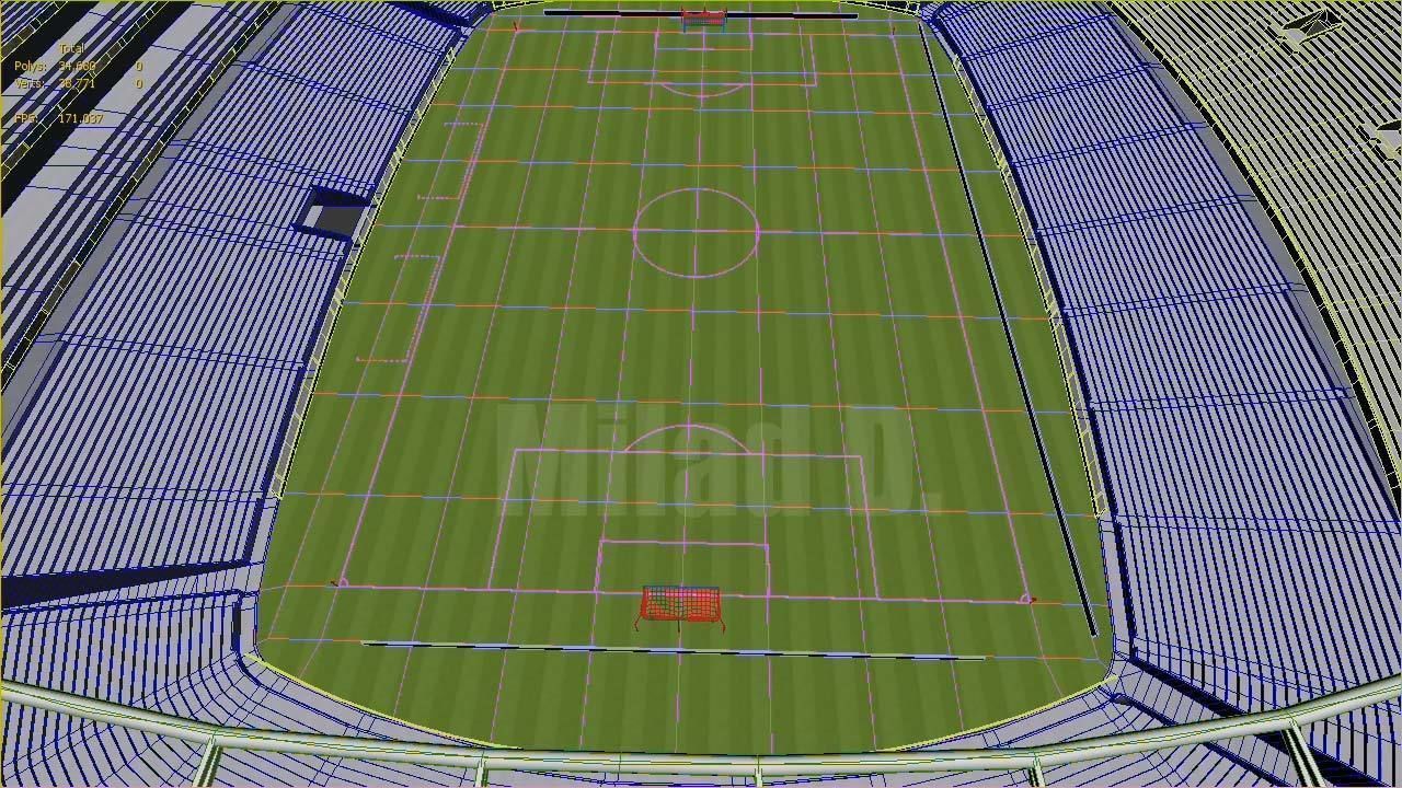 3d model football stadium Low-poly 3D model_39