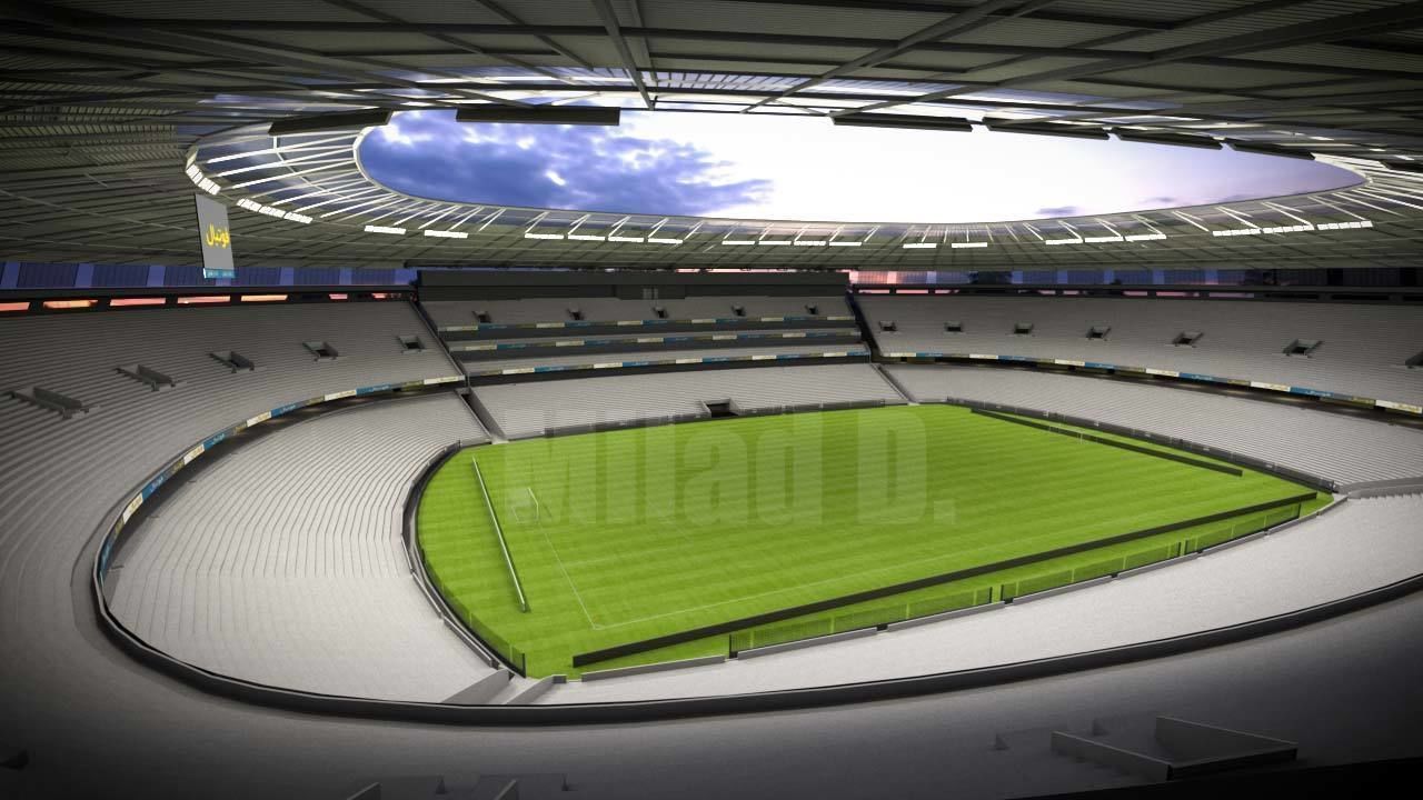 3d model football stadium Low-poly 3D model_10