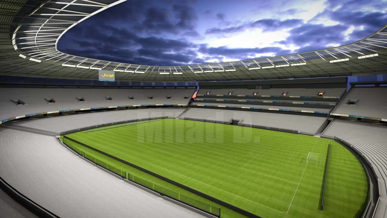 3d model football stadium Low-poly 3D model_3