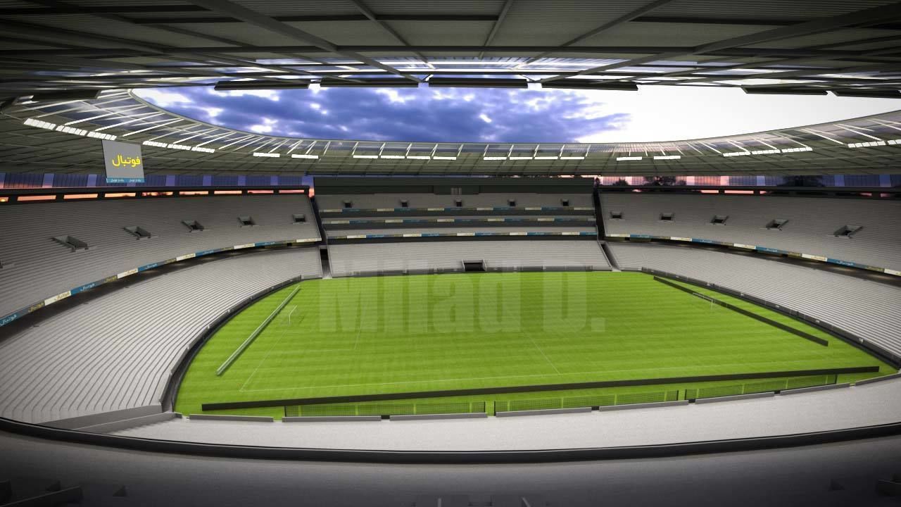 3d model football stadium Low-poly 3D model_9