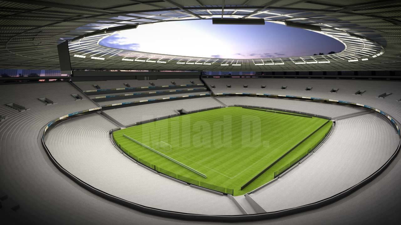 3d model football stadium Low-poly 3D model_12