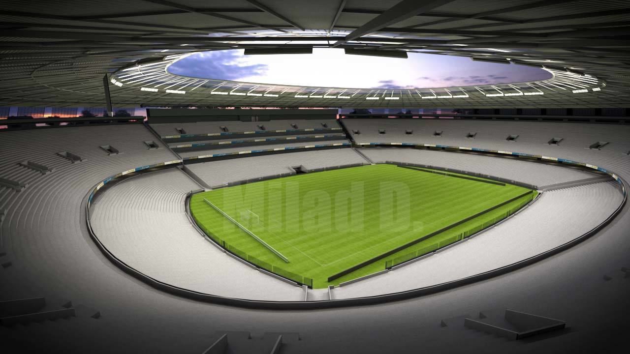 3d model football stadium Low-poly 3D model_11