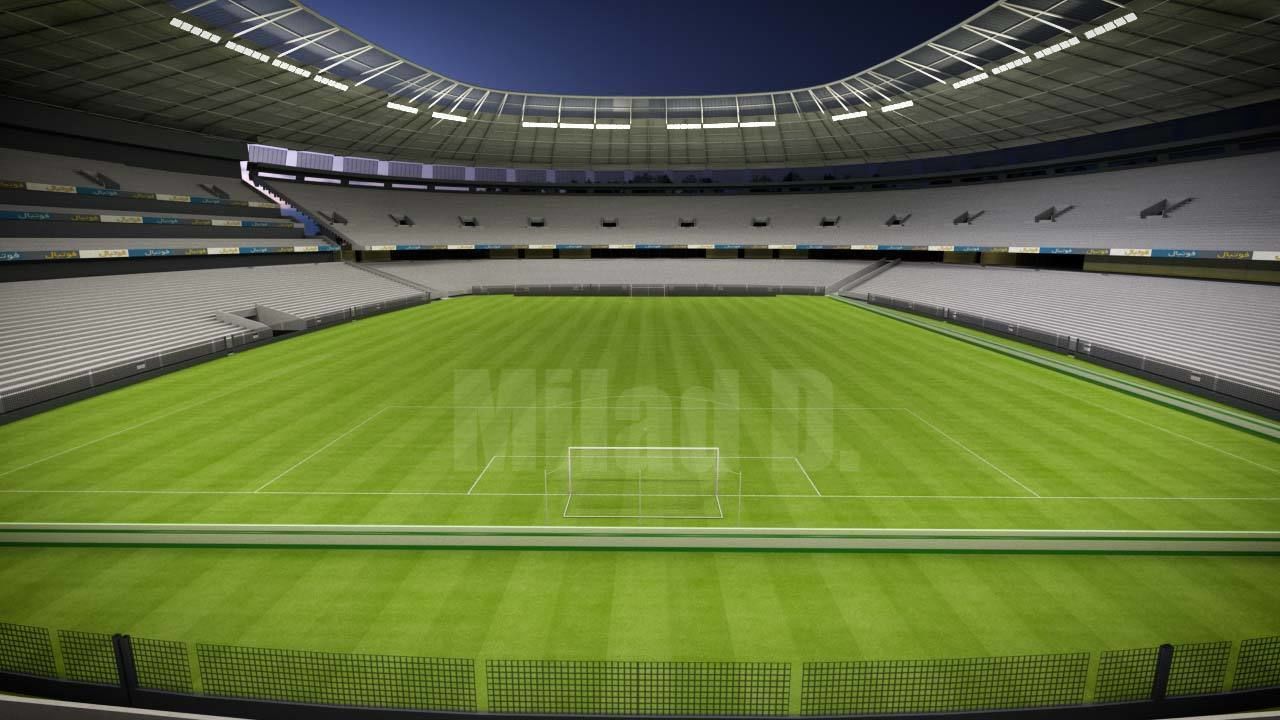 3d model football stadium Low-poly 3D model_15