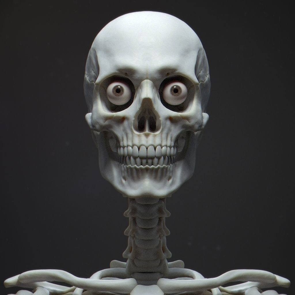 Default Human Head Basemesh Low-poly 3D model_3