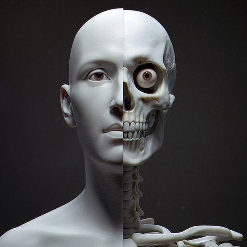 Default Human Head Basemesh Low-poly 3D model