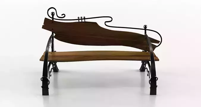 Bench saxophone Low-poly 3D model