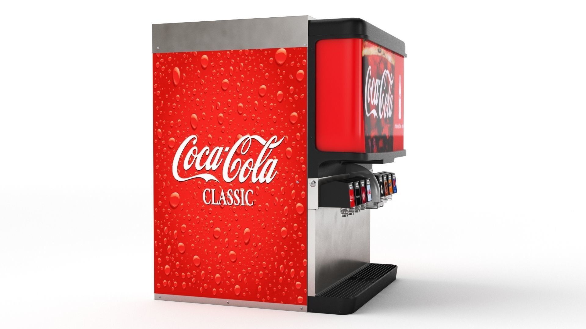 8-Flavor Ice and Beverage Soda Fountain System 3D model_20