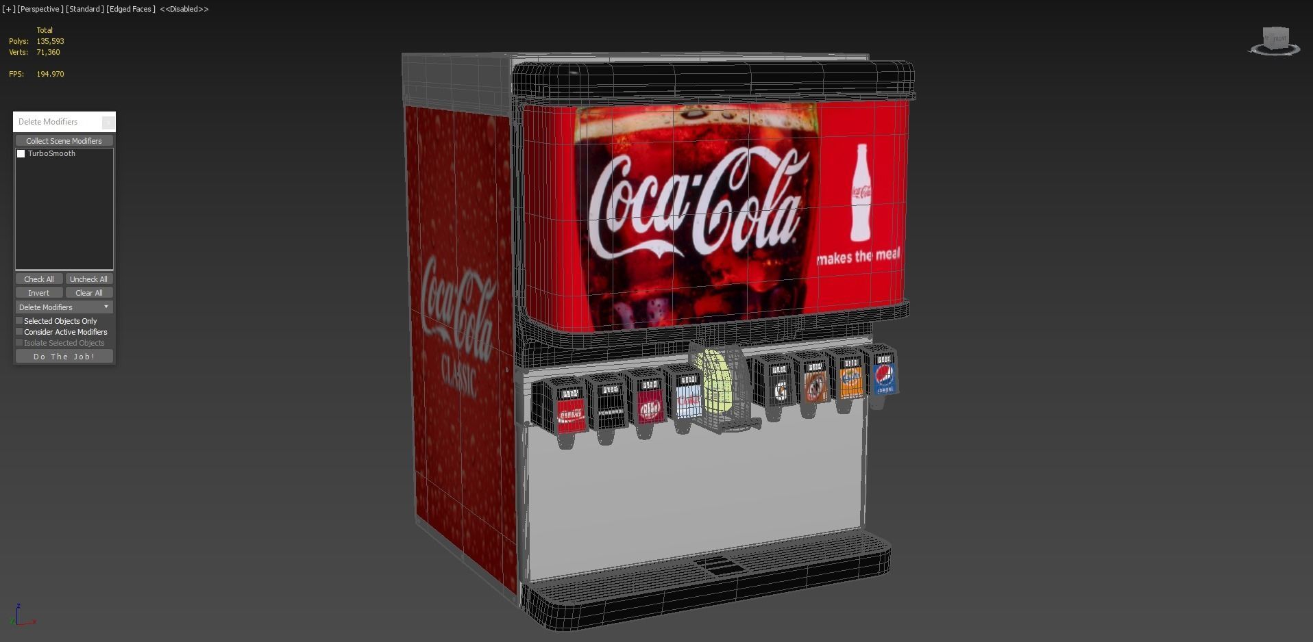 8-Flavor Ice and Beverage Soda Fountain System 3D model_2