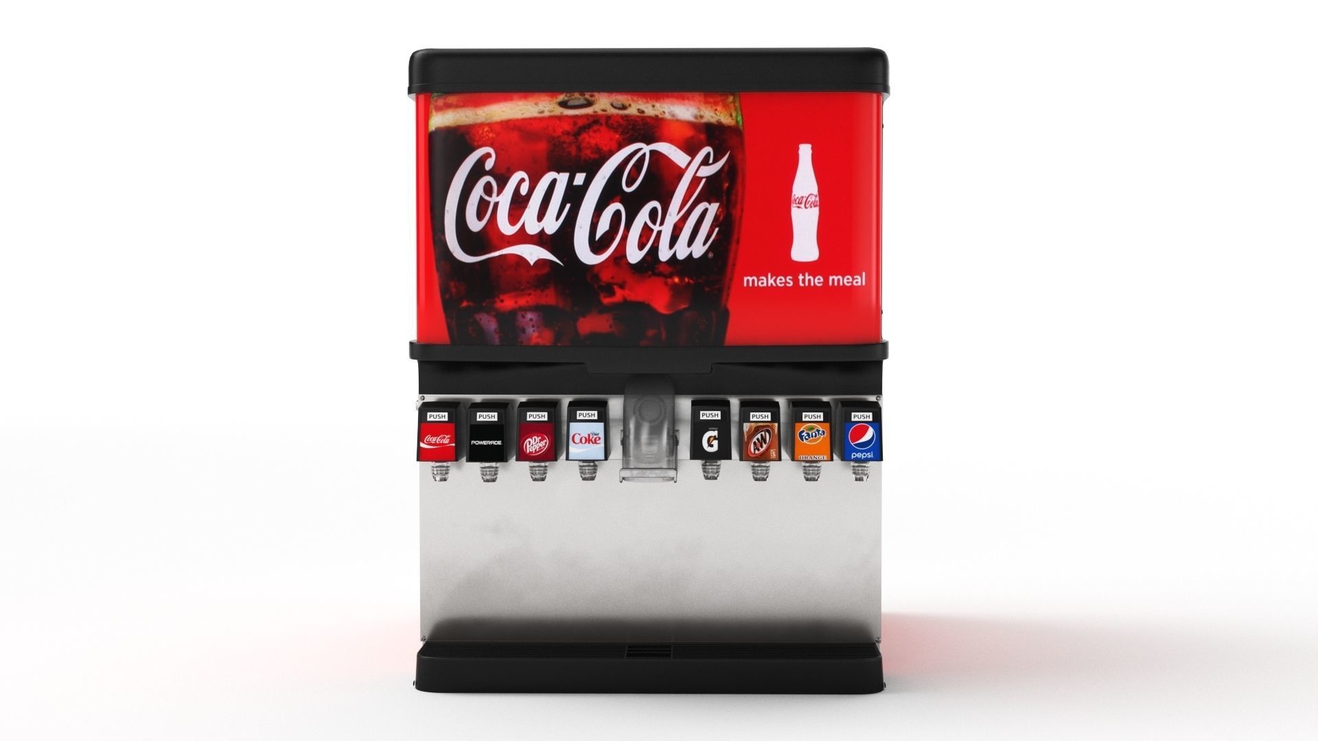 8-Flavor Ice and Beverage Soda Fountain System 3D model_14