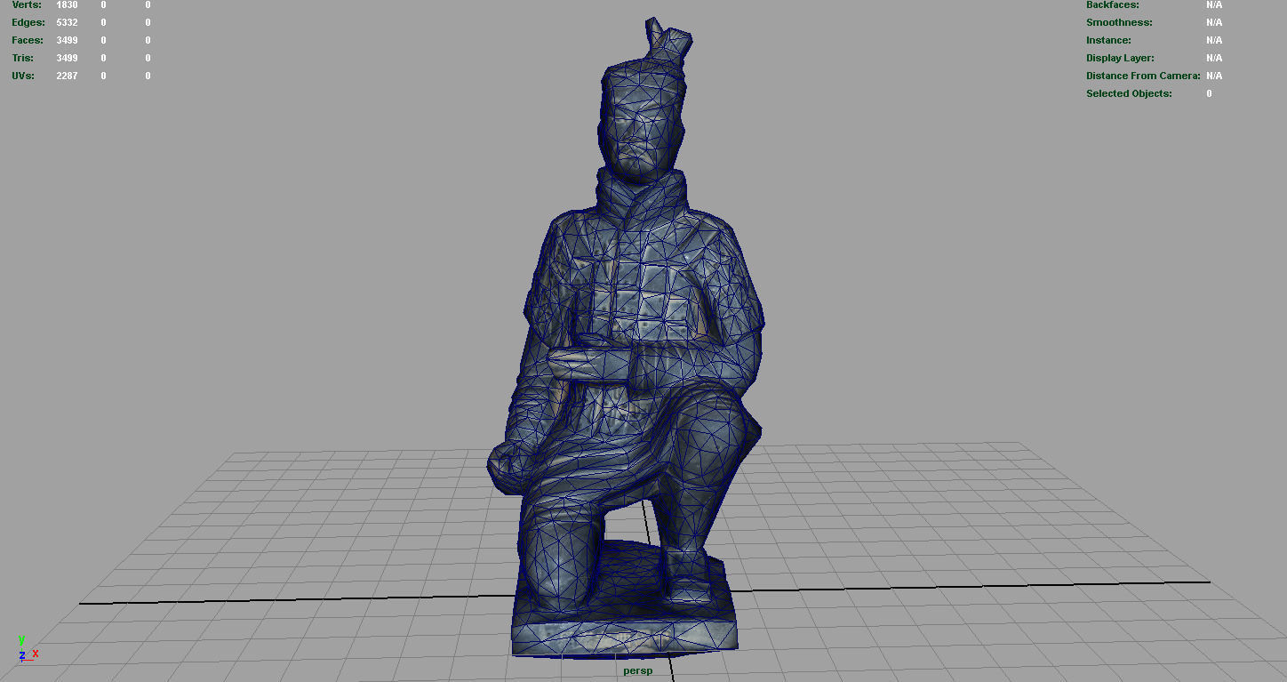 Terracota Soldier Low-poly 3D model_2