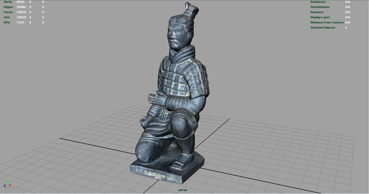 Terracota Soldier Low-poly 3D model_4