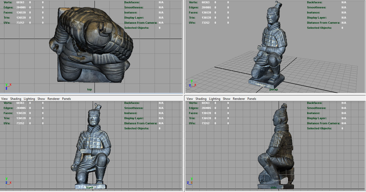 Terracota Soldier Low-poly 3D model_6