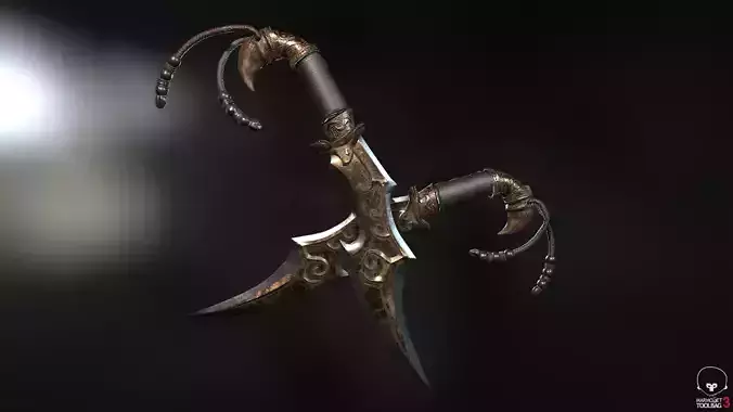 Sword with two claws