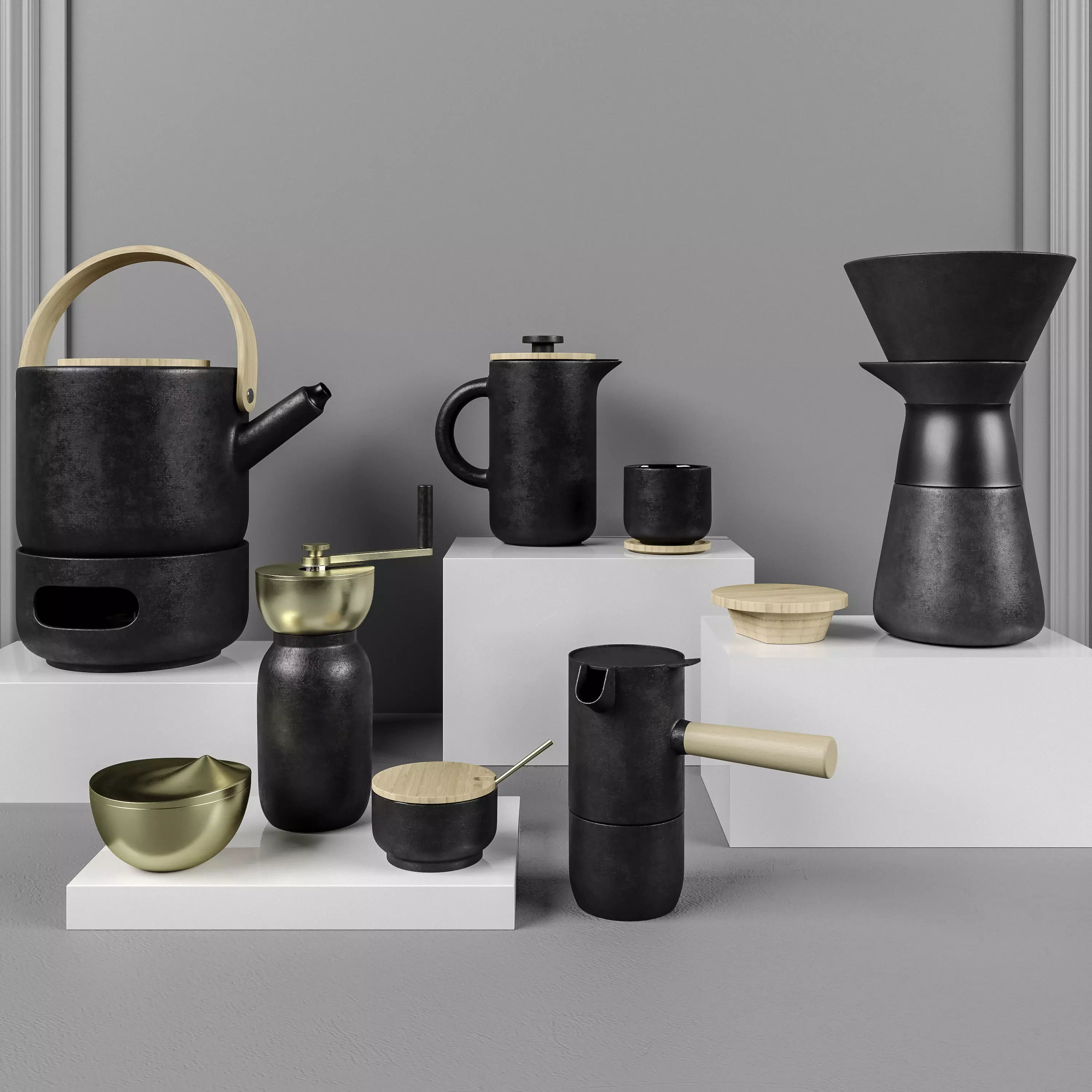 Stelton Coffee Set 3D model_0