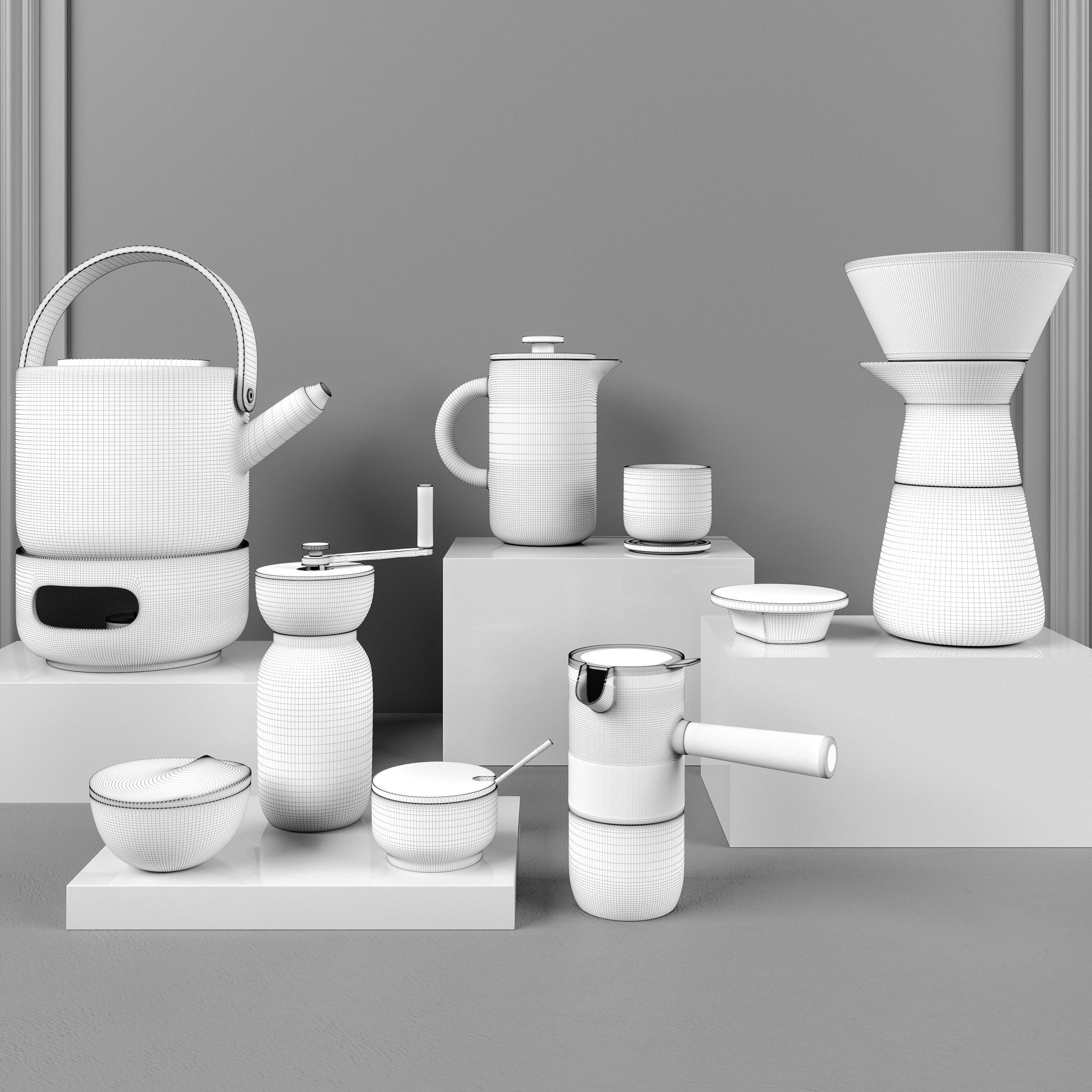 Stelton Coffee Set 3D model_1
