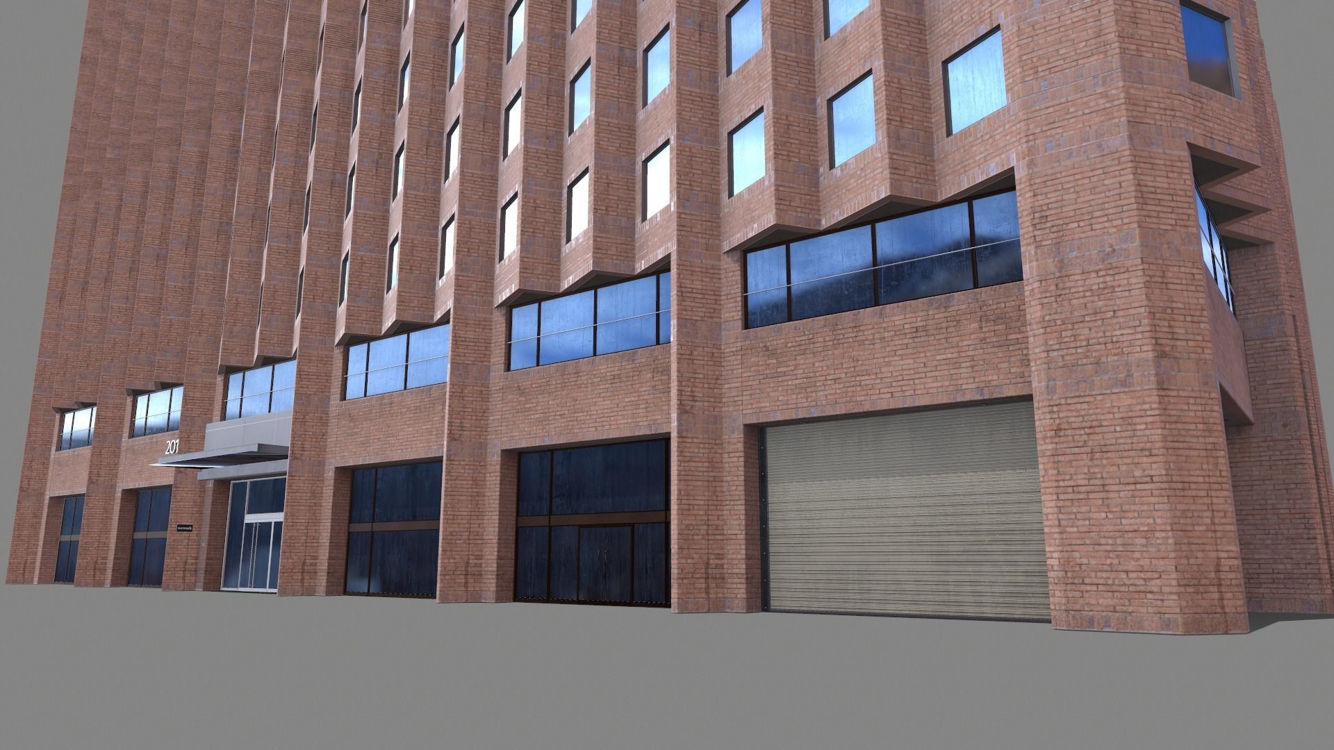 201 Spear Street Building San Francisco Low-poly 3D model_3