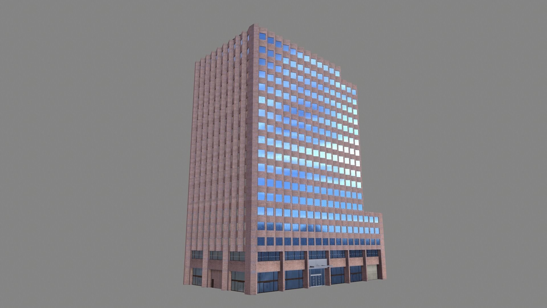 201 Spear Street Building San Francisco Low-poly 3D model_2