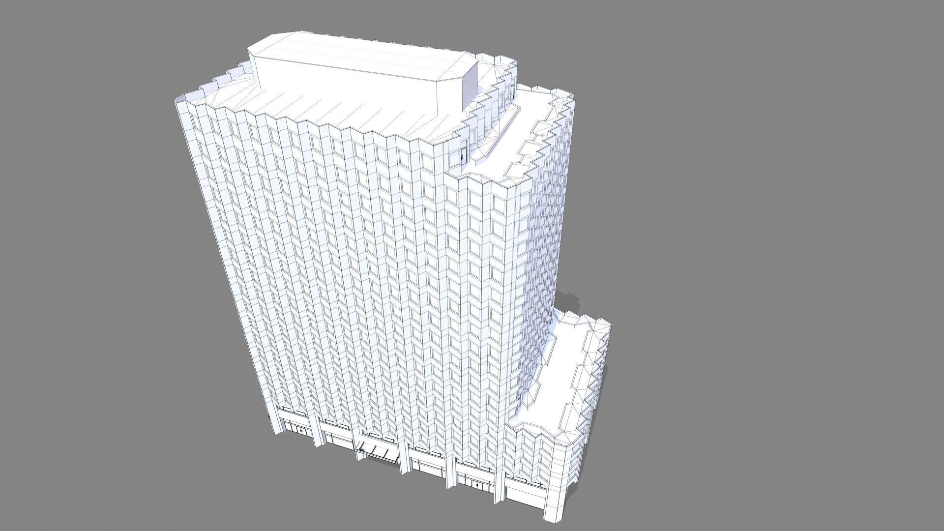 201 Spear Street Building San Francisco Low-poly 3D model_8