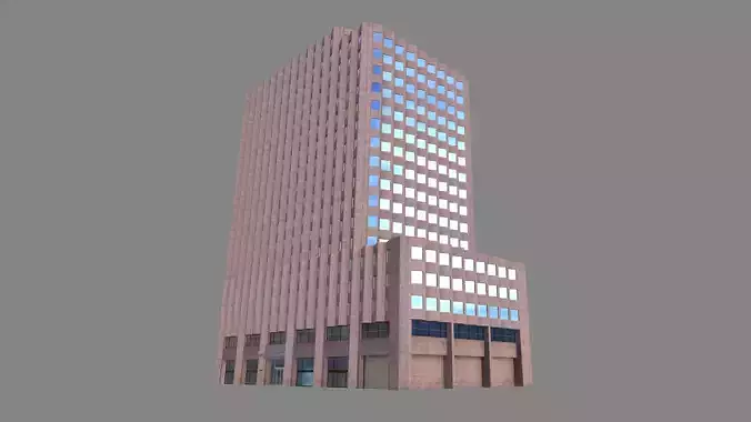 201 Spear Street Building San Francisco Low-poly 3D model