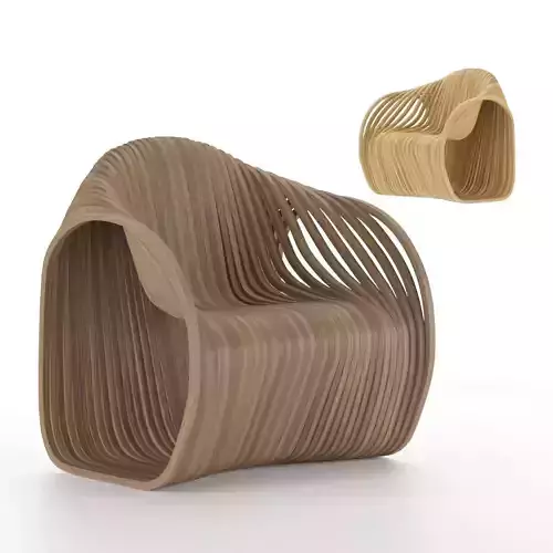 Piegatto Soave Designer Chair Low-poly 3D model