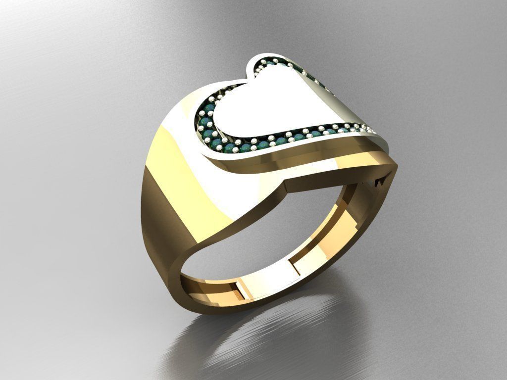 P95- Diamond ring 3D print model_2