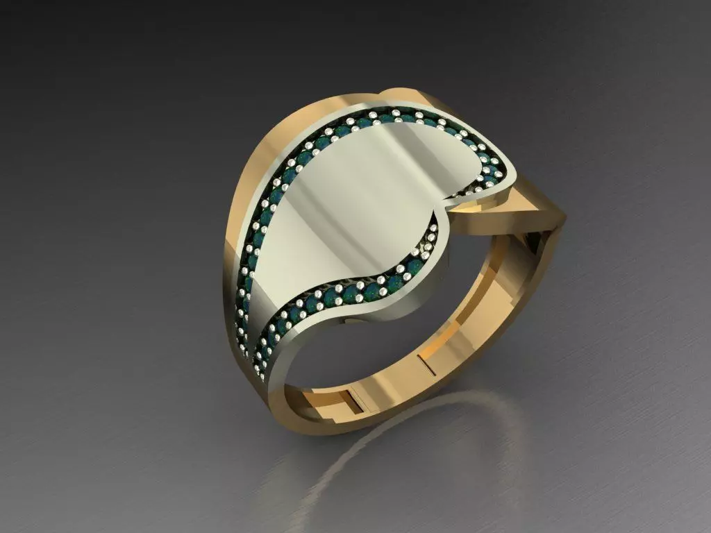 P95- Diamond ring 3D print model_0