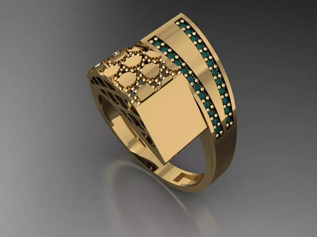 P96- Diamond ring 3D print model_0