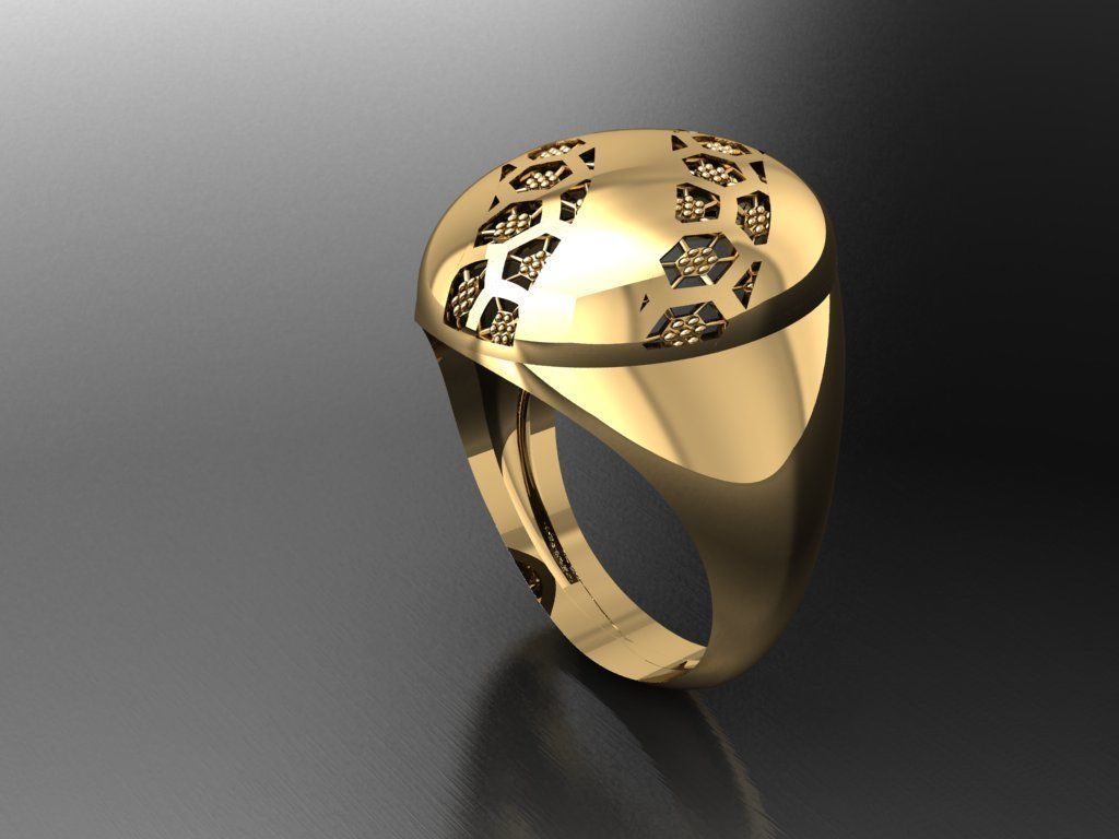 P101- Diamond ring 3D print model_3