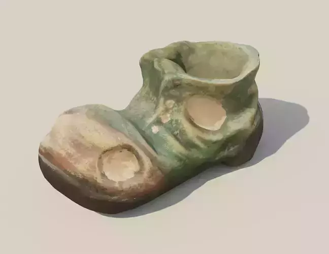 Garden Boot flowerpot Low-poly 3D model