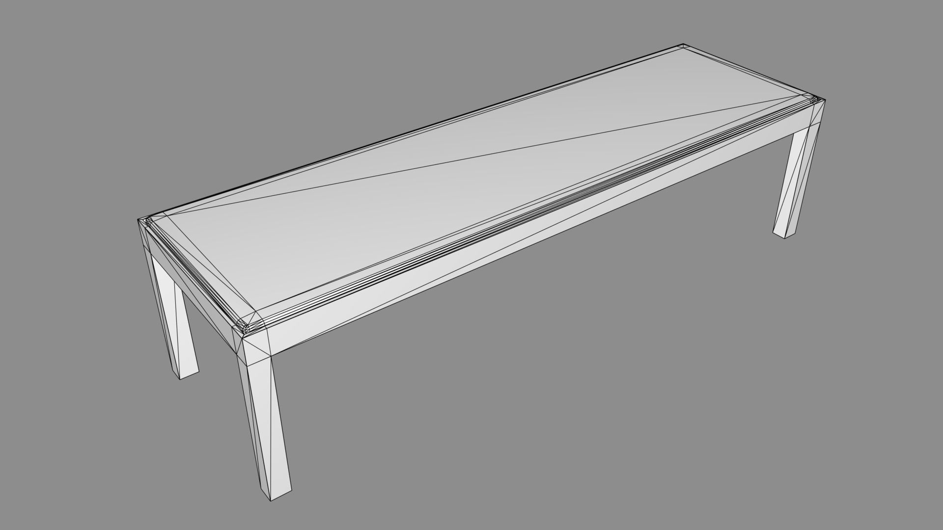 Bed bench Free 3D model_3