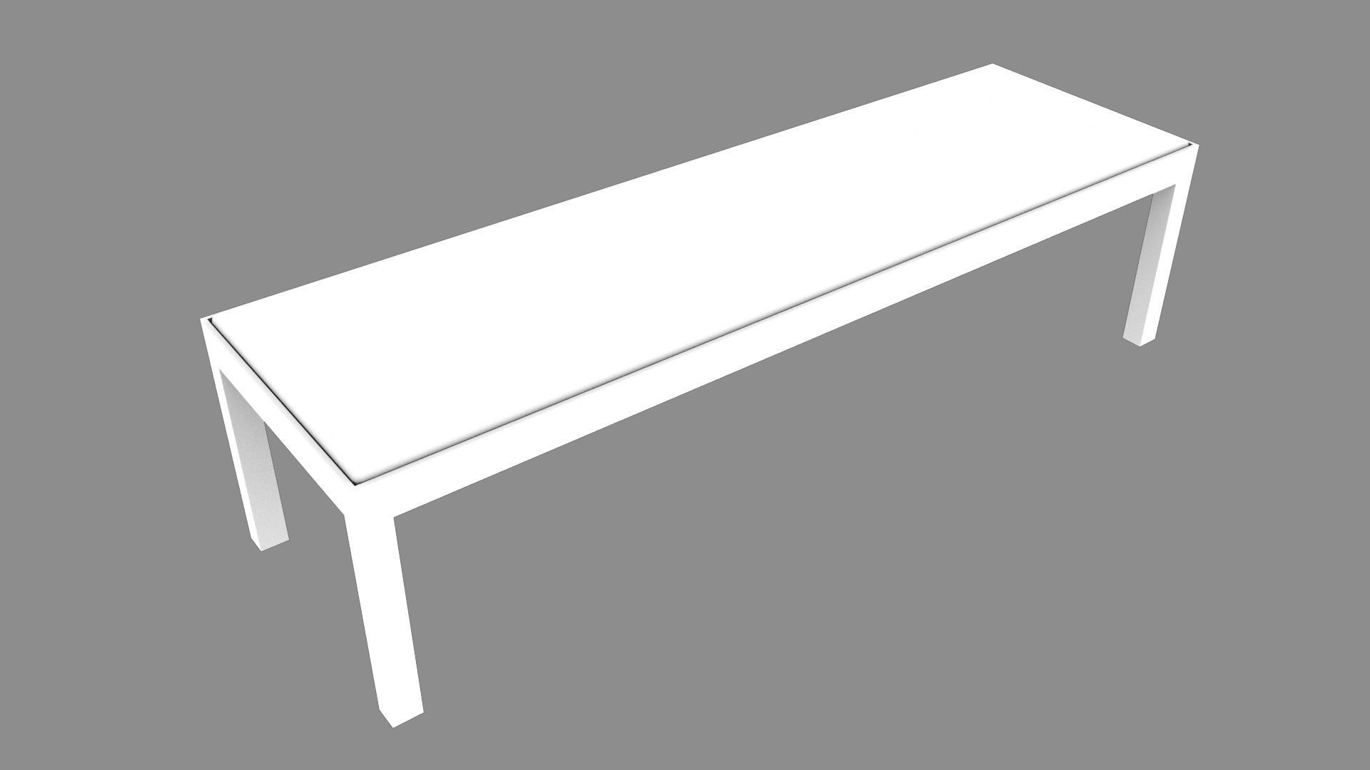 Bed bench Free 3D model_4