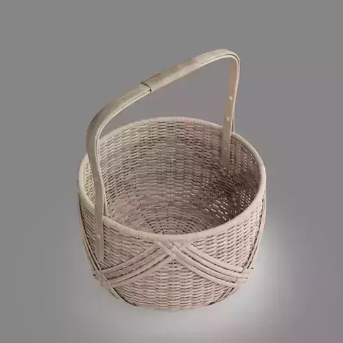 Woven Basket 7 with PBR texture