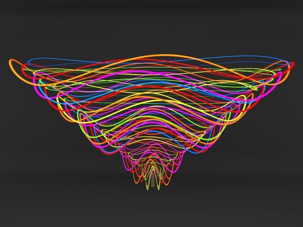 A LED Chandelier Inspired by Pearl Curtain - PRECIOSA Lightning 3D model_1